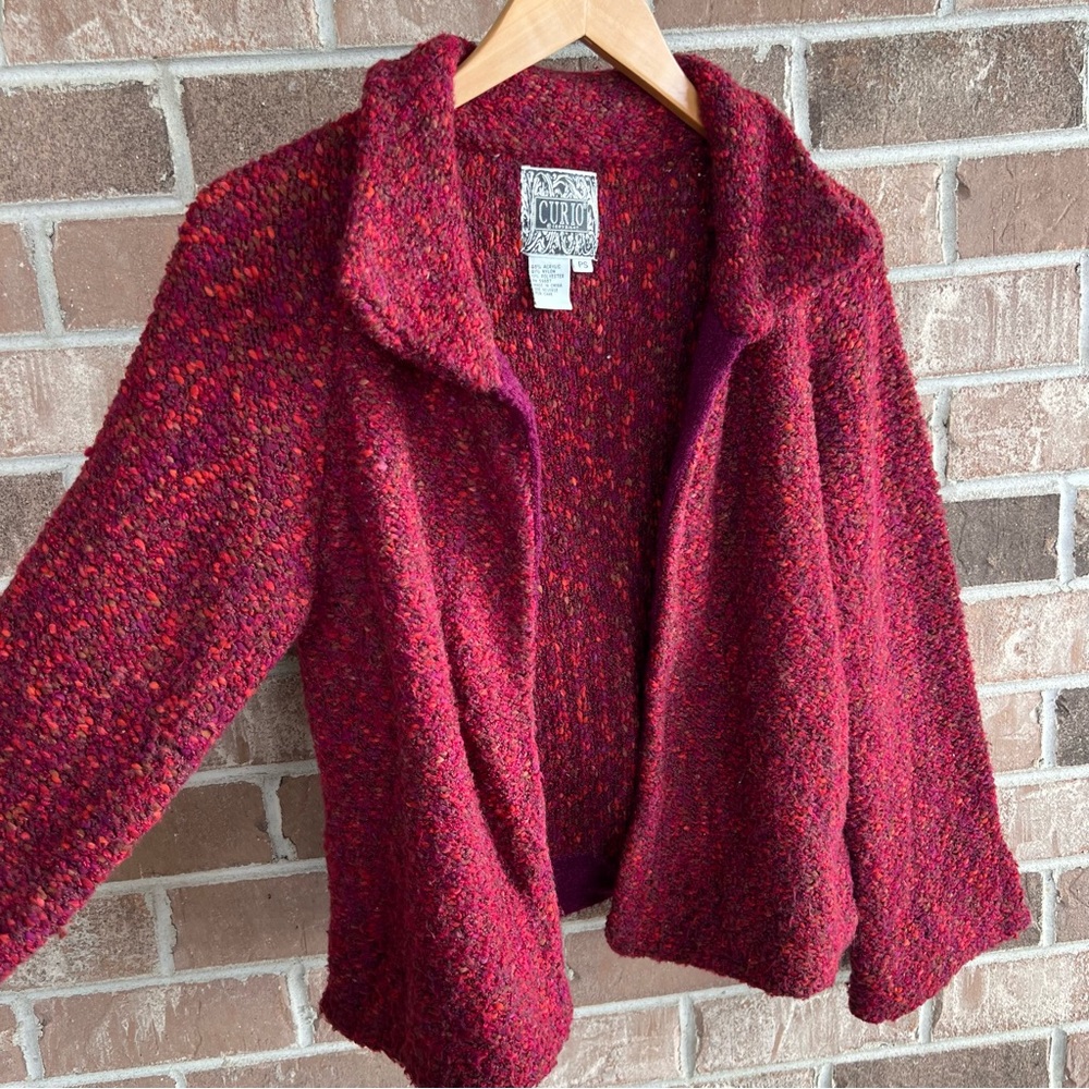 Anthropologie Curio boucle knit jacket // petite small - Picture 2 of 6